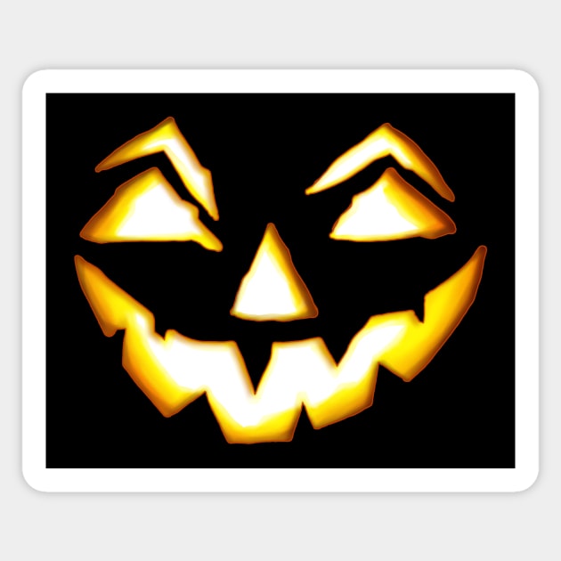 Jack O Lantern Scary Pumpkin Face Sticker by Jay Diloy